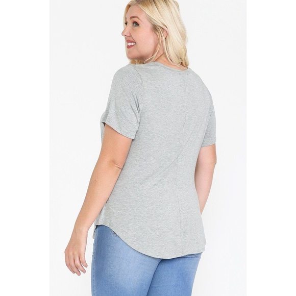 Usa Tour Graphic Round Hem Short Sleeve Top - Picture 4 of 7